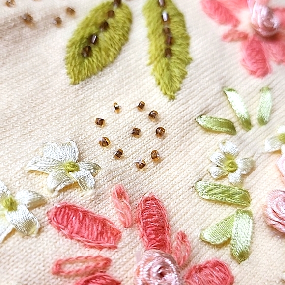 NWOT Roper yellow embroidered cardigan size large - Picture 16 of 17